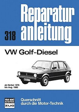 Kartonierter Einband VW Golf Diesel 1,5 l 76-80 von 