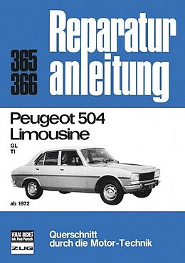 Kartonierter Einband Peugeot 504 Limousine ab 1972 von 