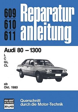 Kartonierter Einband Audi 80 -1300 ab 10/1980 von 