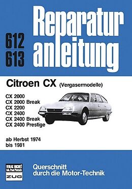 Kartonierter Einband Citroen CX Herbst 1974 bis 1981 von 
