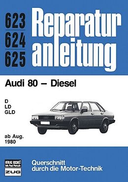 Kartonierter Einband Audi 80 Diesel ab August 1980 von 