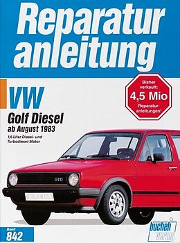 Kartonierter Einband VW Golf II Diesel / Turbodiesel, GTD / Carat TD von 