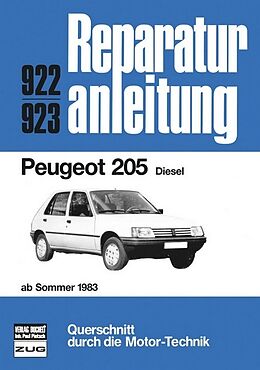 Kartonierter Einband Peugeot 205 Diesel ab Sommer 1983 von 
