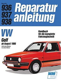 Kartonierter Einband VW Golf ab 8/86 von 