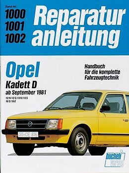 Kartonierter Einband Opel Kadett D ab 9/1981 von 