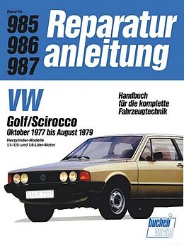 Kartonierter Einband VW Golf/Scirocco 10/1977 bis 8/1979 von 