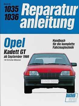 Kartonierter Einband Opel Kadett GT ab September 1988 von 