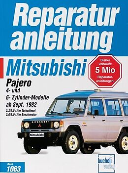 Kartonierter Einband Mitsubishi Pajero, 4-Zyl-Modelle und 6-Zyl-Modelle ab Sept.82 von 