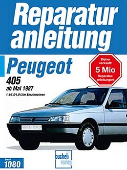 Kartonierter Einband Peugeot 405 ab Mai 1987 von 