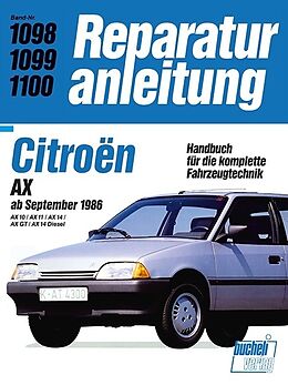 Kartonierter Einband Citroën AX 10 / 11 / 14 GT / 14 Diesel von 