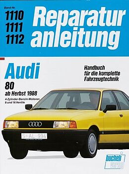 Kartonierter Einband Audi 80 (ab Herbst 1988) von 