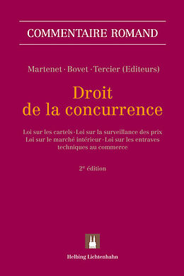 Couverture en toile de lin Droit de la concurrence de Vincent Martenet, Christian Bovet, Pierre Tercier
