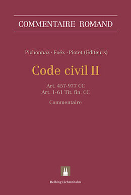 Couverture en toile de lin Code civil II de Pascal; Foex, Benedict; Piotet, Denis Pichonnaz