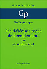 Couverture cartonnée Les différents types de licenciements de Marianne Favre-Moreillon