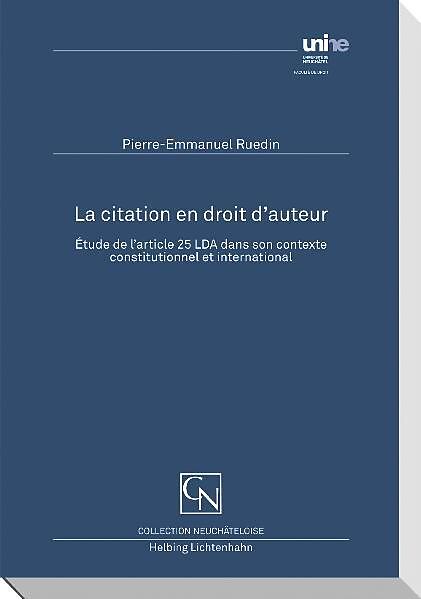 La Citation En Droit D Auteur Pierre Emmanuel Ruedin Acheter Livres Francais Ex Libris