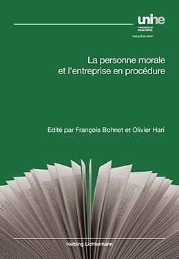 Couverture cartonnée La personne morale et lentreprise en procédure de 