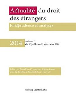 Couverture cartonnée Actualité du droit des étrangers - Jurisprudence et analyses de 