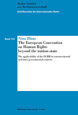 Couverture cartonnée The European Convention on Human Rights beyond the nation-state de Nina Blum