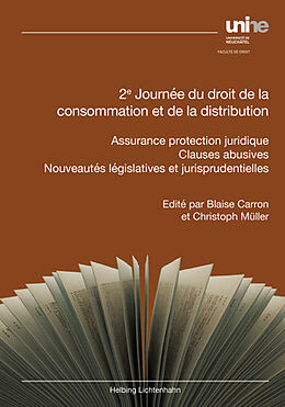 Couverture cartonnée 2e journée du droit de la consommation et de la distribution de 