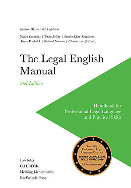 Couverture cartonnée The Legal English Manual de Julian Cornelius, Jenna Bollag, Sandra Kuhn-Schulthess