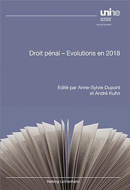 Couverture cartonnée Droit pénal - Evolutions en 2018 de 