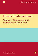 Fester Einband Droits fondamentaux Volume I von Jacques Dubey