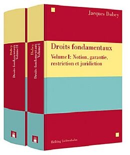 Livre Relié Droits fondamentaux Volume I et Volume II de Jacques Dubey