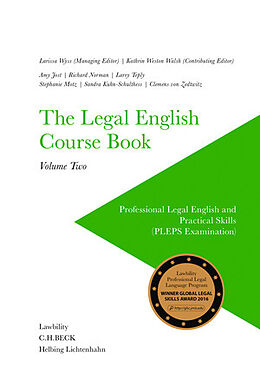 Couverture cartonnée The Legal English Course Book Volume Two de Amy Jost, Larry Teply, Richard Norman