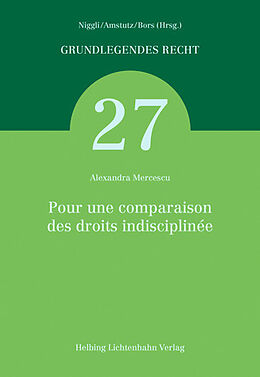 Couverture cartonnée Pour une comparaison des droits indisciplinée de Alexandra Mercescu