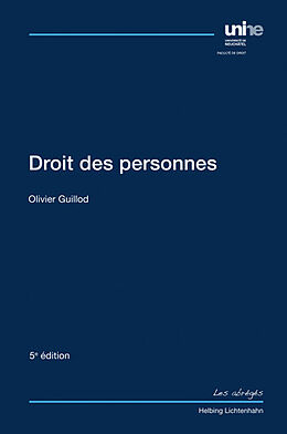 Livre Relié Droit des personnes de Olivier Guillod