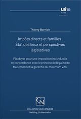 Couverture cartonnée Impôts directs et familles : État des lieux et perspectives législatives de Thierry Bornick