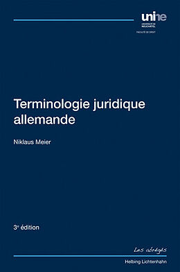 Paperback Terminologie juridique allemande von Niklaus Meier