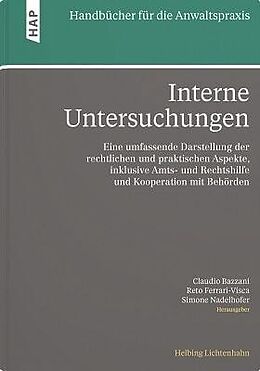 Fester Einband Interne Untersuchungen von Claudio Bazzani, Jonathon E. Boroski, Oliver M. Brupbacher