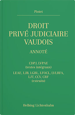 Livre Relié Droit privé judiciaire vaudois annoté de Denis Piotet