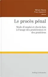 Fester Einband Le procès pénal von Dina Bazarbachi, Cynthia Beauverd, Fabio / Bernasconi, Paolo Benoit