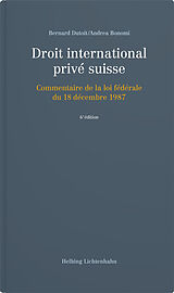 Livre Relié Droit international privé suisse de Bernard Dutoit (), Andrea Bonomi