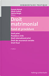 Livre Relié Commentaire pratique Droit matrimonial de Laura Amey, Muriel Barrelet, Cédric Baume