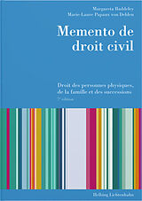 Couverture cartonnée Memento de droit civil de Margareta Baddeley, Marie-Laure Papaux van Delden