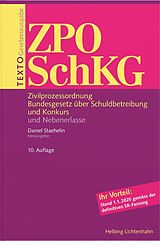 Kartonierter Einband TEXTO ZPO/SchKG von 