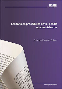 Couverture cartonnée Les faits en procédures civile, pénale et administrative de 