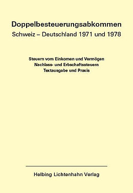 Loseblatt Doppelbesteuerungsabkommen Schweiz  Deutschland 1971 und 1978 EL 61 von 