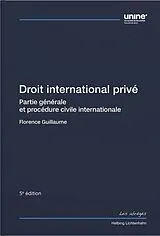 Kartonierter Einband Droit international privé von Florence Guillaume