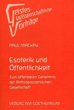 Kartonierter Einband Esoterik und Öffentlichkeit von Paul Mackay