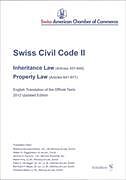 Couverture cartonnée Swiss Civil Code II de 