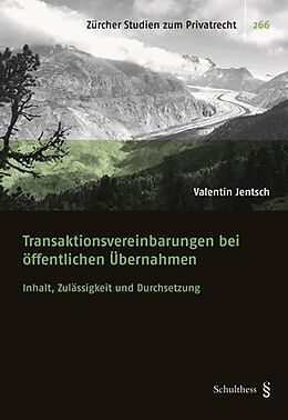 Kartonierter Einband Transaktionsvereinbarungen bei öffentlichen Übernahmen von Valentin Jentsch