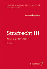 Kartonierter Einband Strafrecht III (PrintPlu§) von Andreas Donatsch