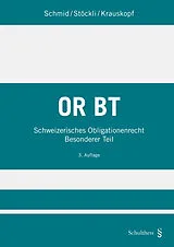 Kartonierter Einband OR BT von Jörg Schmid, Hubert Stöckli, Frédéric Krauskopf