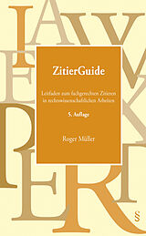 Kartonierter Einband ZitierGuide von Roger Müller