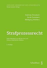 Kartonierter Einband Strafprozessrecht von Andreas Donatsch, Sarah Summers, Wolfgang Wohlers