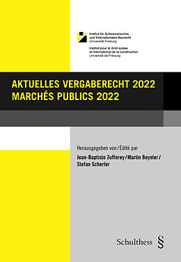Couverture cartonnée Aktuelles Vergaberecht 2022 / Marchés publics 2022 de 